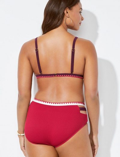 Plus Size Chief Clay Ribbed Triangle Bikini