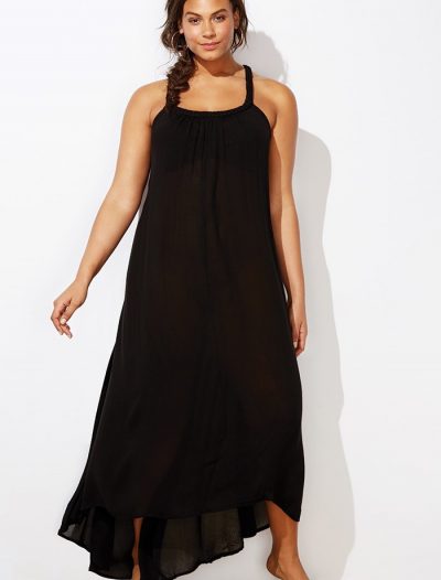 Plus Size Candace Black High Low Maxi Dress